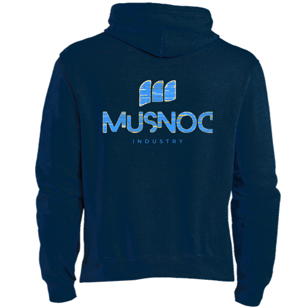 Felpa Premium Cappuccio Zip Musnoc Blue Ice