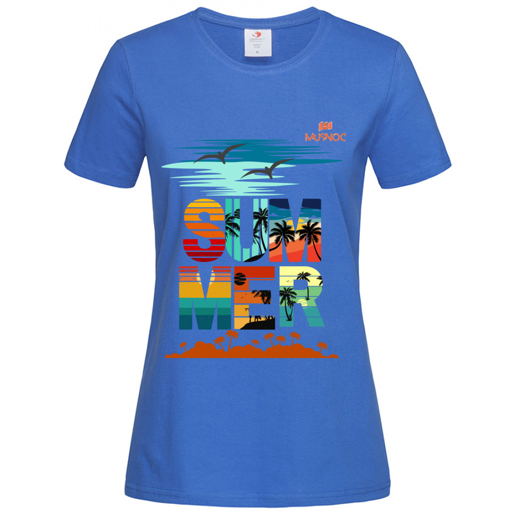 T-Shirt Women Premium Summer Orange Ita