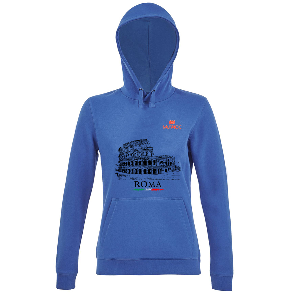 Hoodie Premium Women Hoodie Women Roma Colosseo ITA