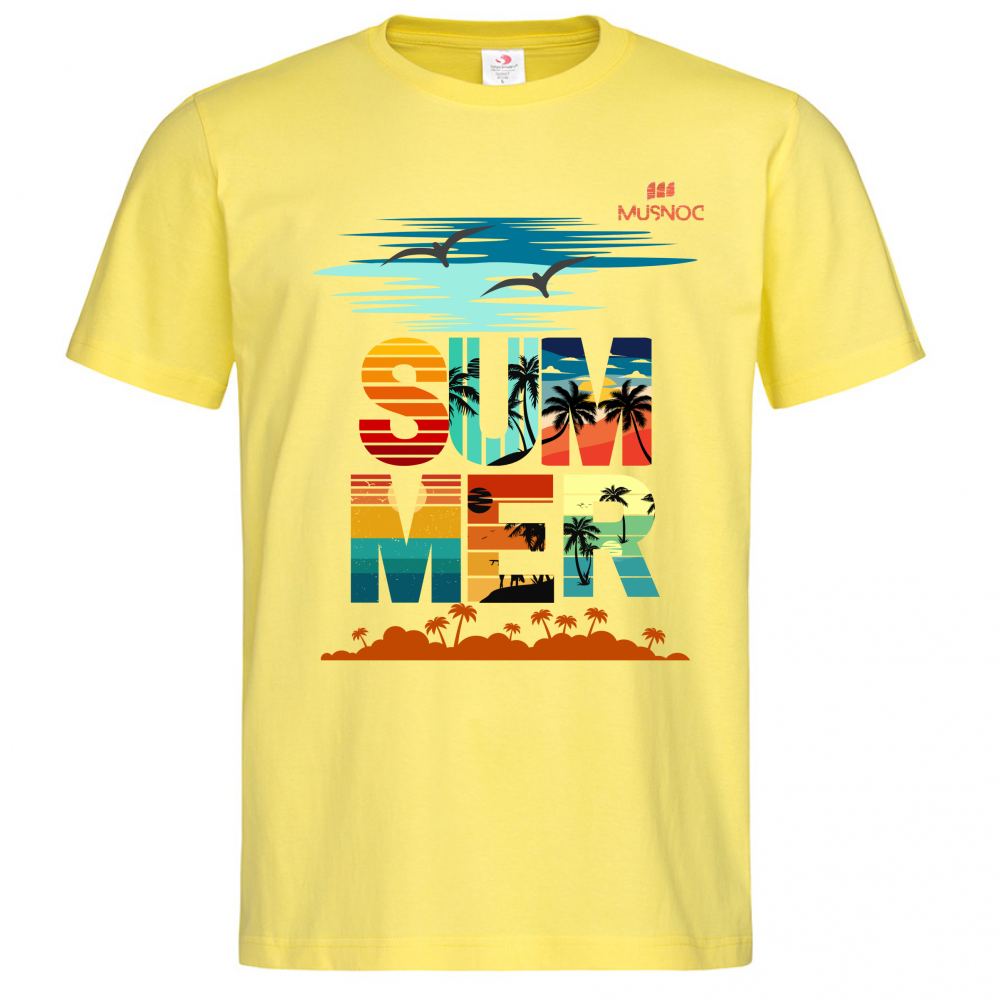 T-Shirt Men Premium Summer Orange Ita
