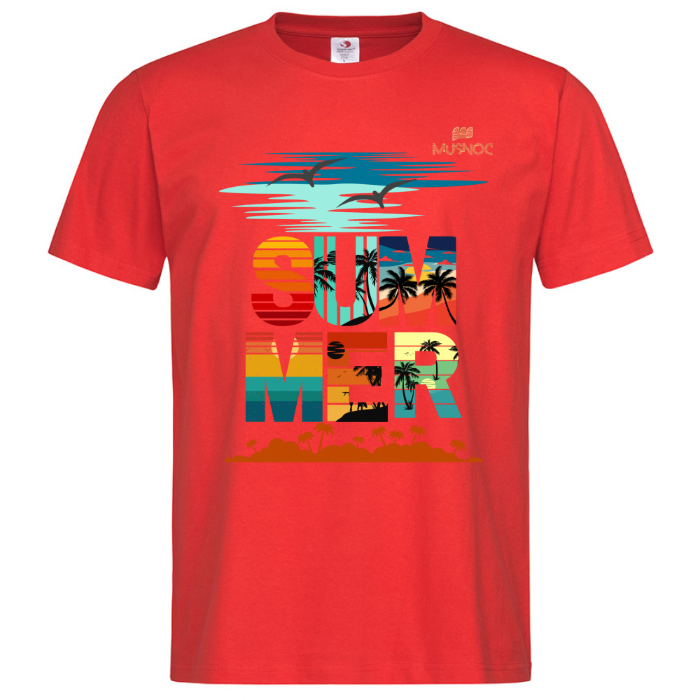T-Shirt Men Premium Summer Orange Ita