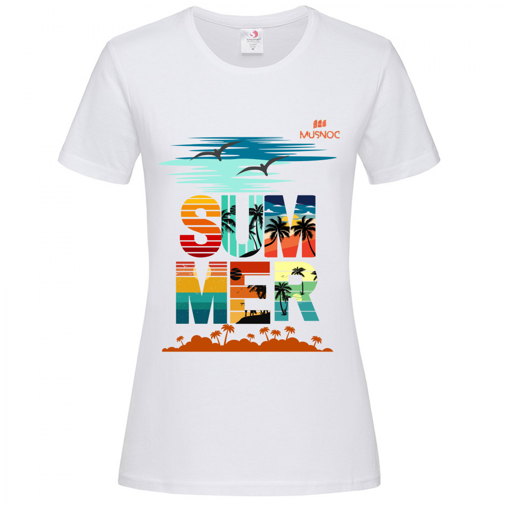 T-Shirt Women Premium Summer Orange Ita