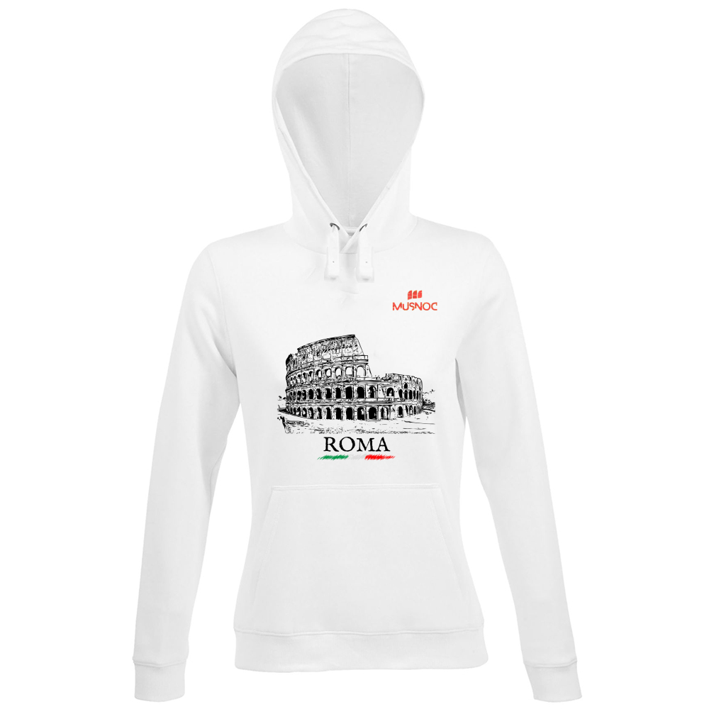 Hoodie Premium Women Hoodie Women Roma Colosseo ITA