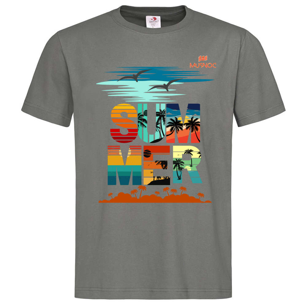 T-Shirt Men Premium Summer Orange Ita