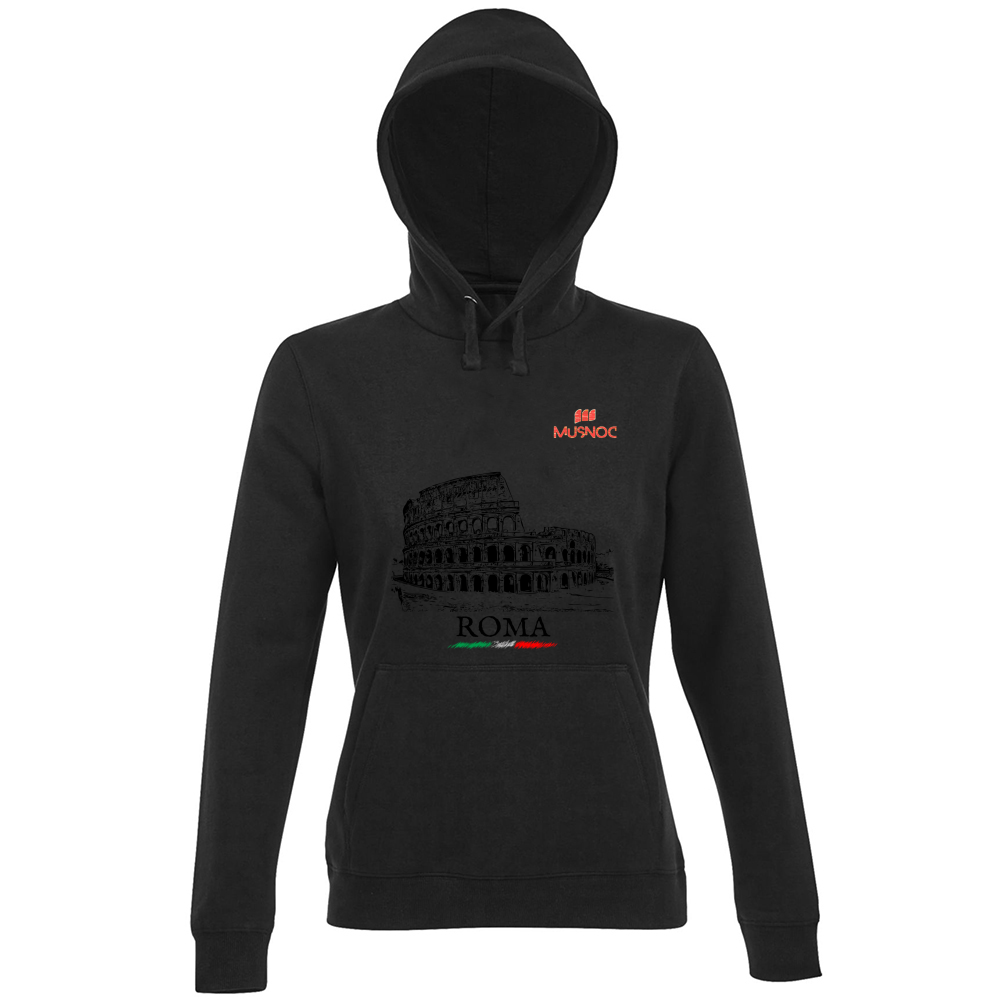 Hoodie Premium Women Hoodie Women Roma Colosseo ITA