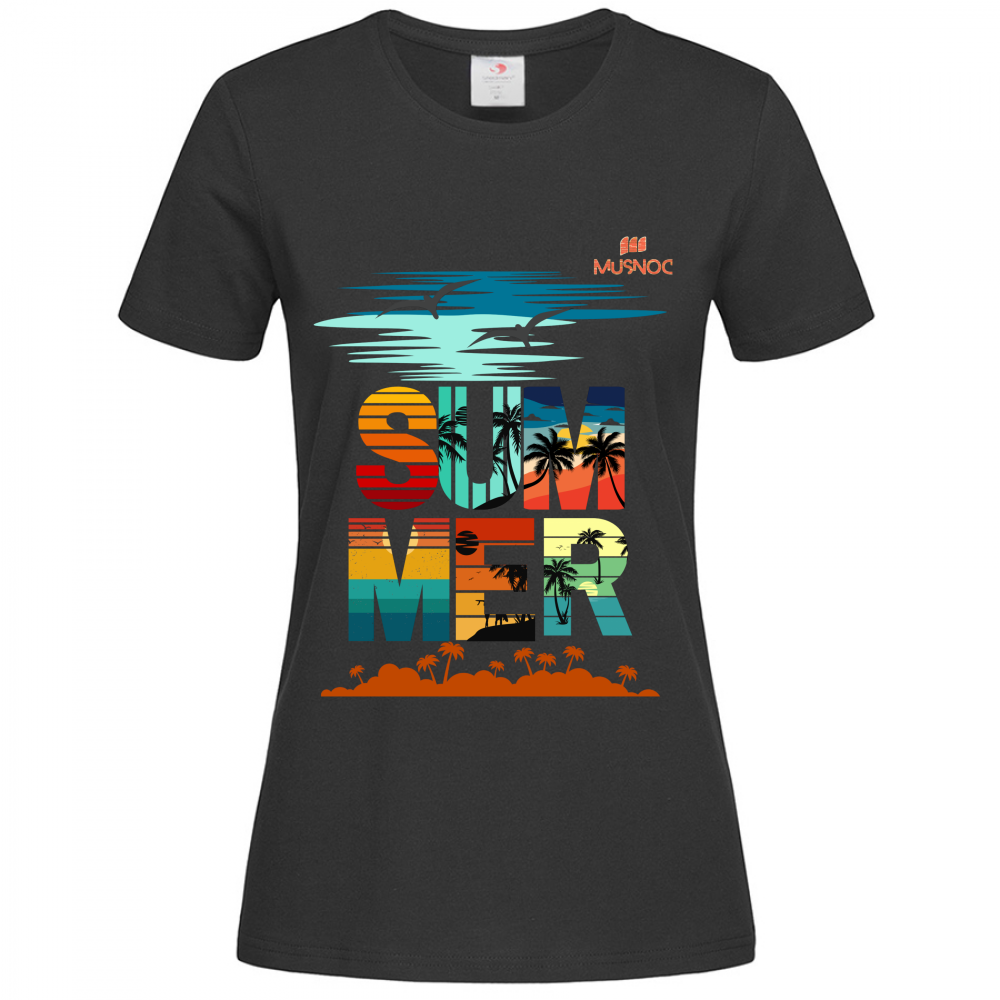 T-Shirt Women Premium Summer Orange Ita