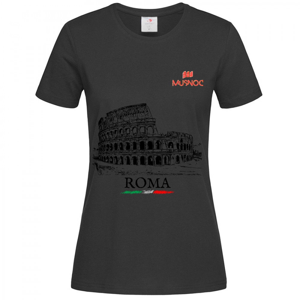 T-Shirt Women Premium Roma Colosseo ITA