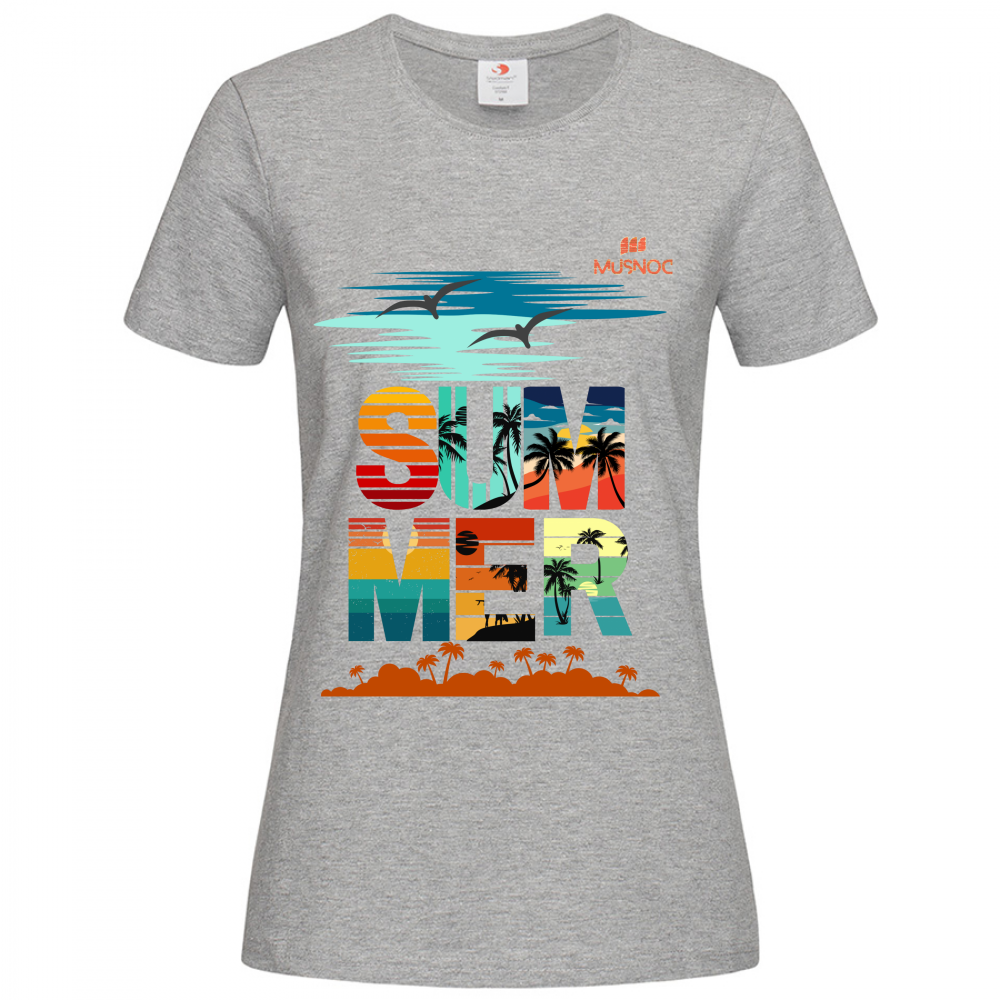 T-Shirt Women Premium Summer Orange Ita