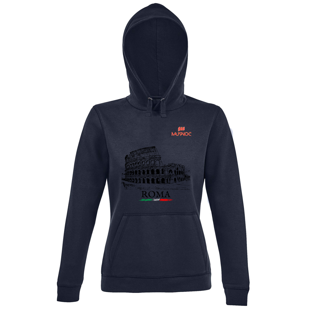 Hoodie Premium Women Hoodie Women Roma Colosseo ITA