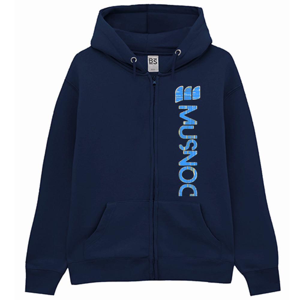 Felpa Premium Cappuccio Zip Musnoc Blue Ice