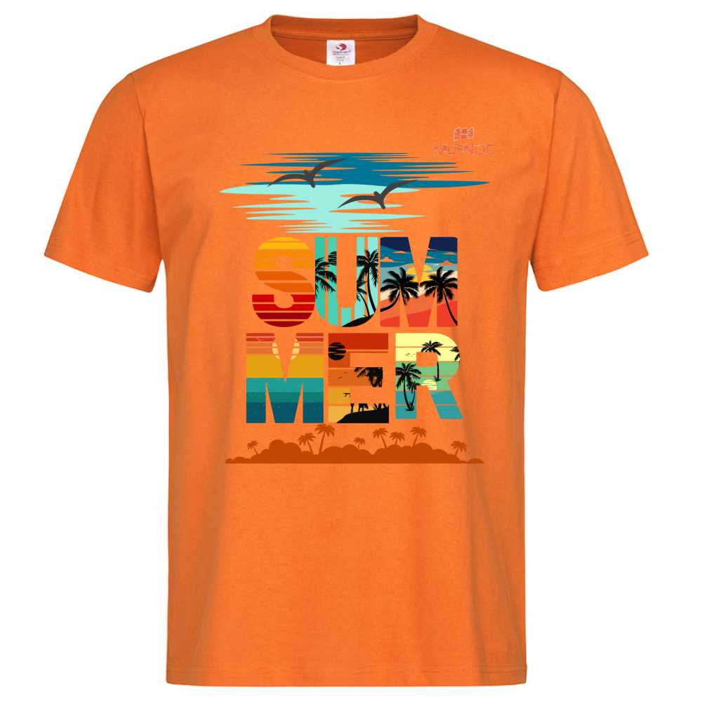 T-Shirt Men Premium Summer Orange Ita